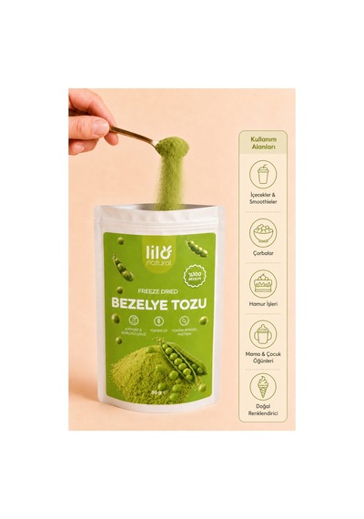 Freeze Dried Bezelye Tozu 50 G - %100 Bezelye - Dondurularak Kurutulmuş Sebze Tozu - 900926001 Diğer