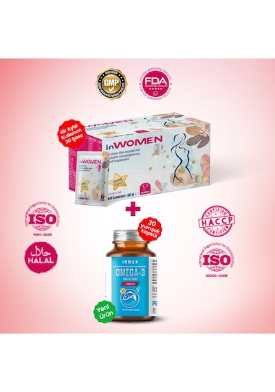 İncir Pharma inWomen 30 Saşe + Omega 3 Takviye Edici Gıda