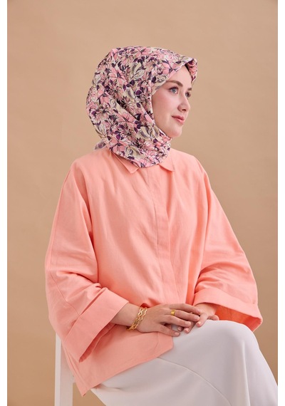 Silk Home Twill İpek Eşarp 11477-16 Küf Yeşili, Ekru, Pembe, Gri, Mor