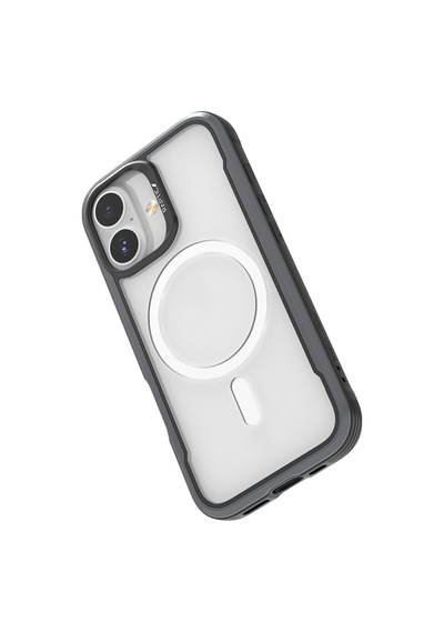 Apple Uyumlu iPhone 17 Kılıf M-safe Şarjlı Airbagli Raptic Shield Serisi Şeffaf Arka Yüzey Kapak Siyah