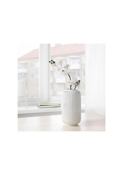 Stilren 22 Cm Vazo, Dekoratif Çiçeklik, Beyaz, Stoneware Çok Renkli