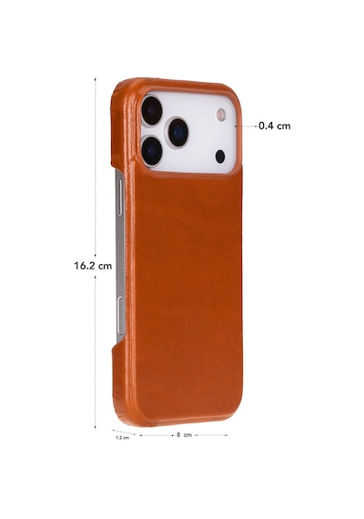 Bloomcase Ultimate Jacket Urban Tan Apple Uyumlu iPhone 17 Pro Max 6.9" Hakiki Deri Kılıf Taba