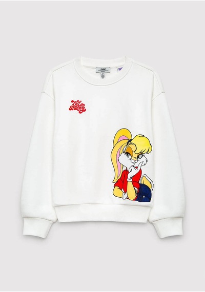 Mavi Lola Bunny Baskılı Ekru Kız Çocuk Sweatshirt M7s10213-70057
