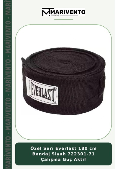 Özel Seri Everlast 180 Cm Bandaj Siyah 722301-71 Çalışma Güç Aktif