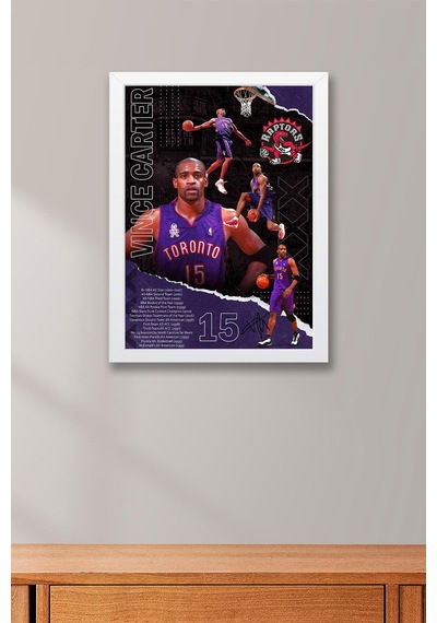 Vince Carter Çerçeveli Tablo - Toronto Raptors Nba Posteri Tablo