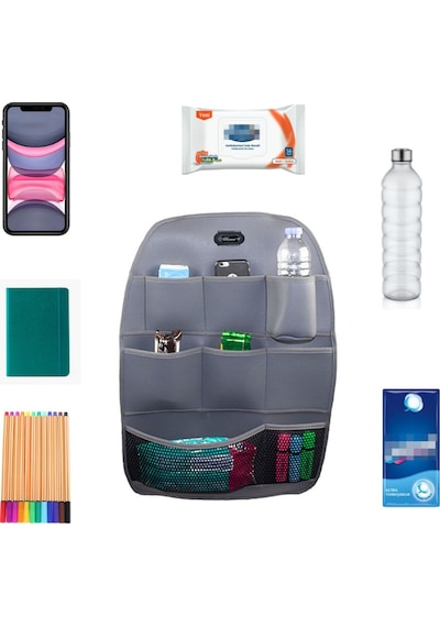Space Koltuk Arkası Organizer Deri -gri / Syesy95