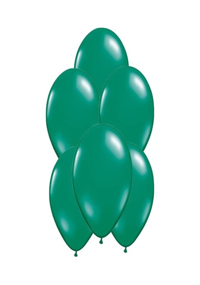 50 Adet Metalik Sedefli Yeşil Koyu Balon Doğum Günü Uçan