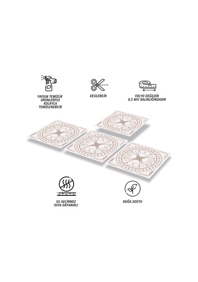 Tink KENDİNDEN YAPIŞKANLI SOFT YUVARLAK DESENLİ PVC KARO 30X30 CM