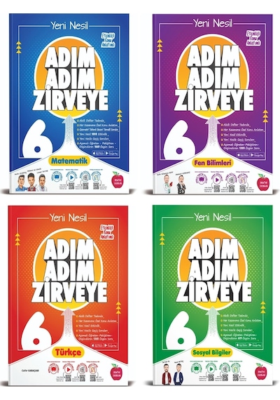Newton 6. Sınıf Matematik+Fen+Türkçe+Sosyal Adım Adım Zirveye Sor