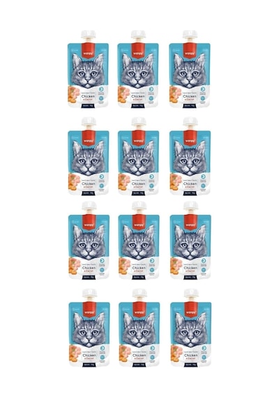 Taze Tavuklu & Havuçlu Kedi Et Ezmesi 90 Gr. X 12 Adet