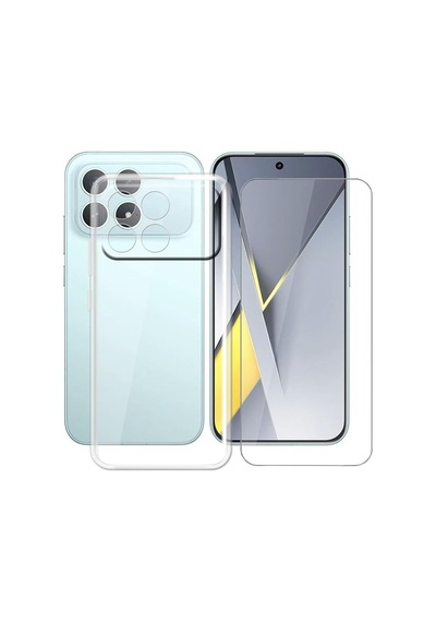 Teleplus Xiaomi Poco F8 Pro Kılıf Tpu Kamera Korumalı Silikon Ve Nano Ekran Koruyucu