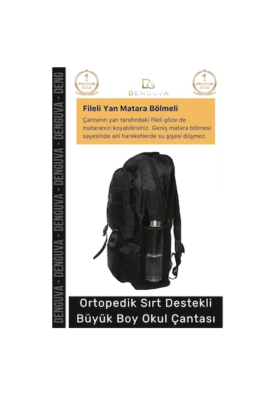Denguva Ortopedik Su Geçirmez Konfor Modeli Fermuarlı Büyük Boy Çok Gözlü Bölmeli Kamp Outdoor Sırt Çantası Çok Renkli