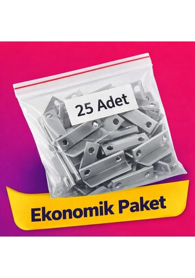 Proalet Çekmece Kilidi Karşılılığı, Sac, 25x10x7 Mm, Metal Gövde, Dayanıklı, Montaj Uyumlu, Mobilya, Dolap, Ka Diğer