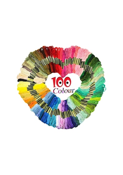 100 Farklı Renk Muline, Etamin, Kanaviçe, Rokoko, Nakış Ipi