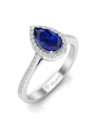 0,80 Karat Pırlantalı Safir Yüzük