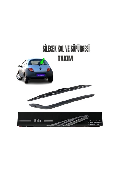 Ford Ka Arka Cam Silecek Kolu Ve Süpürgesi Takımı 1996-2008