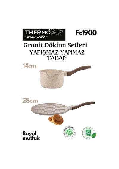 Thermoad 2'li Vizon Set (Sosluk&Sütlük - Emojili Pankek Tavası)