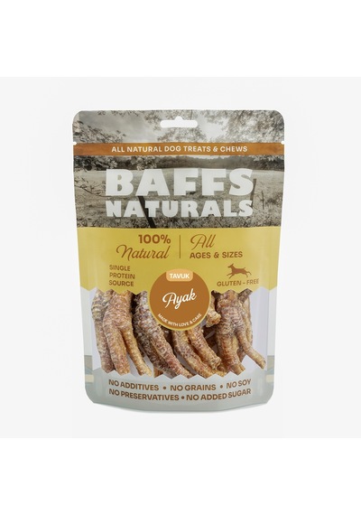 Baffs Naturals Tavuk Ayak Doğal Çiğnemelik Köpek Ödül Maması 100 G