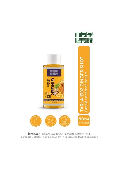 Tarla 1932 Ginger Shot Zencefil Karışımı 50 Ml X 10 Adet
