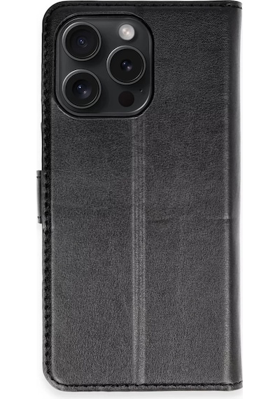 Newface Apple İphone 15 Pro Max Kılıf Trend S Plus Kapaklı Kılıf - Siyah