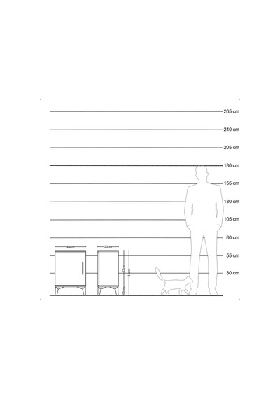 Arges Komodin 2 Raflı Tek Kapaklı 44x30x64 Çam-çam Atlas Çam