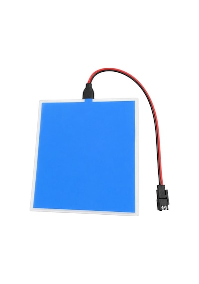 Pm-37724 100x100mm Elektrominesans El 3v Led Panel Mavi Aydınlatmalı Esnek Yapı Renkli