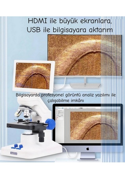 Ece Opto-edu Dijital Mikroskop Seti Biyoloji Mikroskobu 7 Lcd Ek
