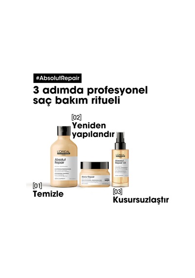 L'oreal Professionnel Serie Expert Absolut Repair Yıpranmış Saçlar Için Onarıcı Maske 250 Ml