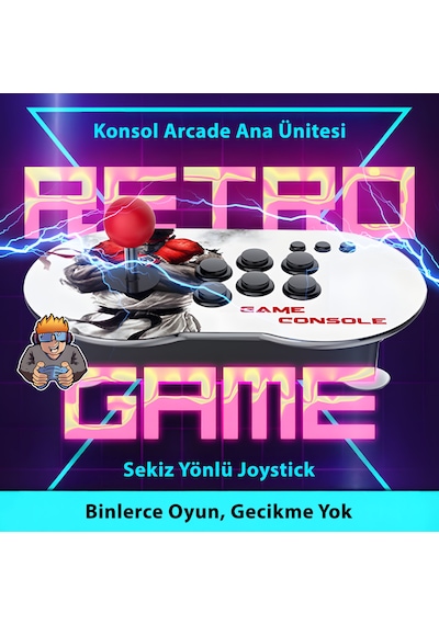 İdragon M9 Arcade Oyun Konsolu Hdmı Çıkış 64gb Hafıza 2 Oyunculu Joystick Seti