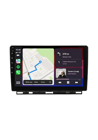 Renault Captur 2020-2023 Android Multimedya Carplay Android Auto Navigasyon Kameralı 4gb Ram 64gb 9"