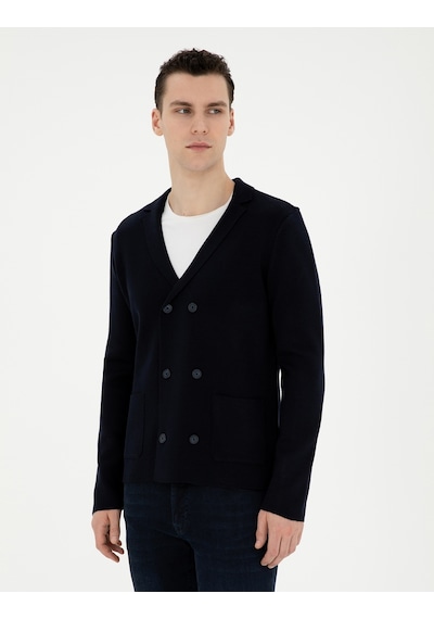 Pierre Cardin Erkek Koyu Lacivert Hırka Triko 50278079-vr100 Koyu Lacivert