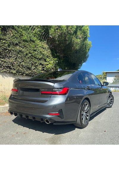 Bmw 3 Serisi G20 2018-2022 Arka Difüzör Sportline Uyumlu Piano Black Abs Tampon Altı