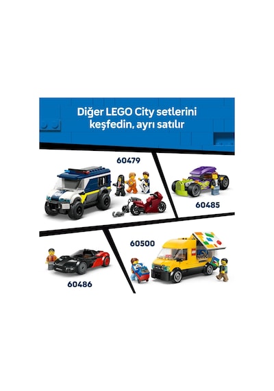 LEGO® City Patates Kızartması Kamyonu 60488 - 5 Yaş ve Üzeri Çocuklar İçin Aksesuar İçeren Yaratıcı Oyuncak Yapım Seti (216 Parça)