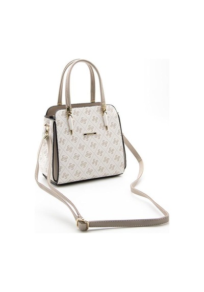 Silver Polo Sp1136 Kadın El Çantası Monogram Bej-kum