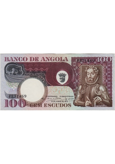 Angola 100 Eskudo 1973 Portekiz Hakimiyeti Dönemi. Çilaltı.