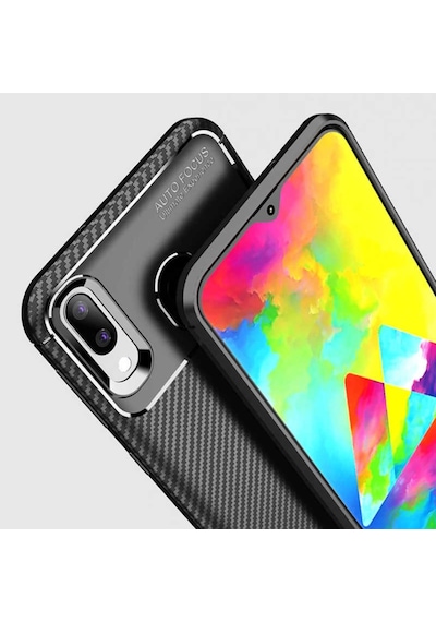 Samsung Galaxy Uyumlu M20 Kılıf Karbon Silikon Case