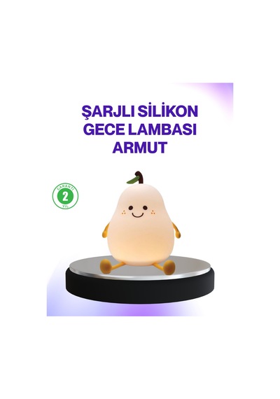Şarjlı Armut Masa Lambası Renk Değiştiren Led Gece Işığı Belirtilmemiş