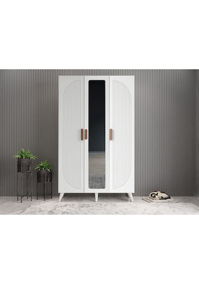 Robe Membran 3 Kapaklı Portmanto Montaj Dahil Beyaz 120 Cm