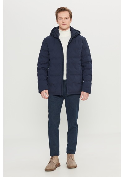 AC&Co / Altınyıldız Classics Erkek Lacı Standart Fit Normal Kesim Kapüşon Yaka Yan Cepli Casual Mont Laci