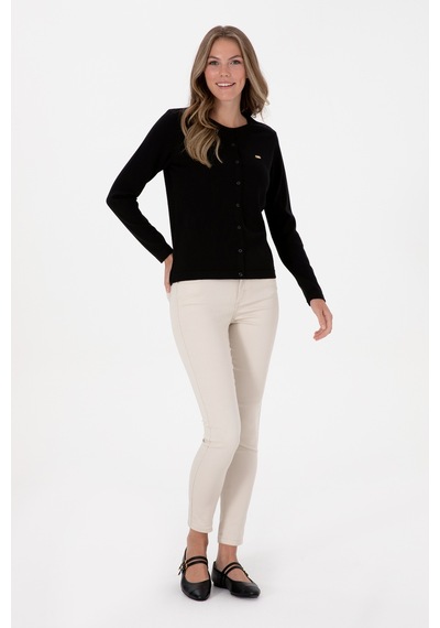 U.s. Polo Assn. Kadın Siyah Hırka Triko 50307719-vr046 Siyah
