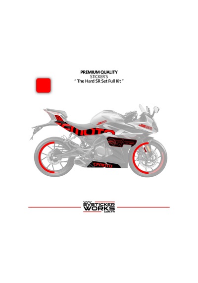 Cfmoto 250sr The Hard Sr Sticker Set Etiket Modeli Yüksek Kalite Set Jant Kaplama Hediyeli
