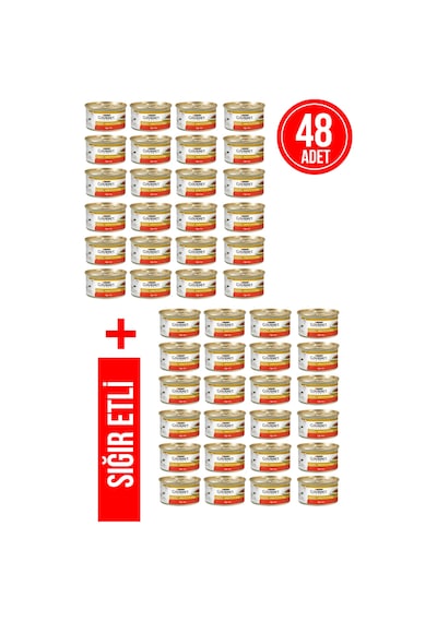 Purina Gourmet Gold Kıyılmış Sığır Etli Premium Yetişkin Kedi Konservesi 48 x 85 G