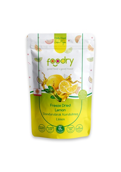 Dondurularak Kurutulmuş Limon - Freeze Dry Limon 17g Katkısız Çıtır Meyve Atıştırmalığı 17 G