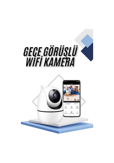 Kablosuz Wifi Destekli Akıllı Güvenlik Kamerası Hareket Sensörlü