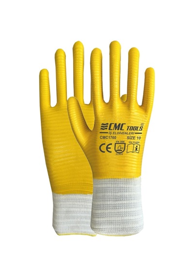 Cmc 1760 Full Zebra Eldiven Sarı 12 Adet