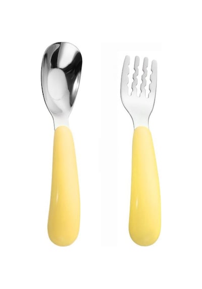316 L Paslanmaz Çelik Sarı Bebek Çocuk Kaşık Ve Çatal Cin770sr Sarı