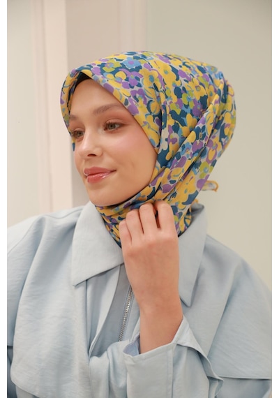 Silk Home Soft Eşarp 73081-29 Taş, Eflatun, Petrol Mavisi, Fıstık Yeşili, Mavi