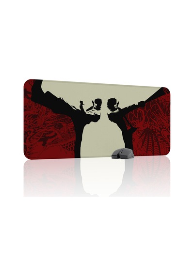 Yakuza Kaymaz Dikişli Kauçuk Oyuncu Mousepad V1 - 90x40 Xxl Gaming Mouse Pad Fare Altlığı