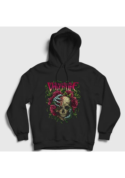 Presmono Unisex Ivy Bullet For My Valentine Kapüşonlu Sweatshirt Siyah