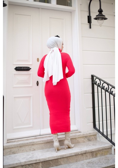 Hira Life Fashion Kadın Elbise Tesettür Giyim Balıkçı Yaka Ve Dar Kesim Triko Kalem Elbise Fuşya Fuşya Hira Life Fashion Kadın Elbise Tesettür Giyim Balıkçı Yaka Ve Dar Kesim Triko Kalem Elbise Fuşya Fuşya